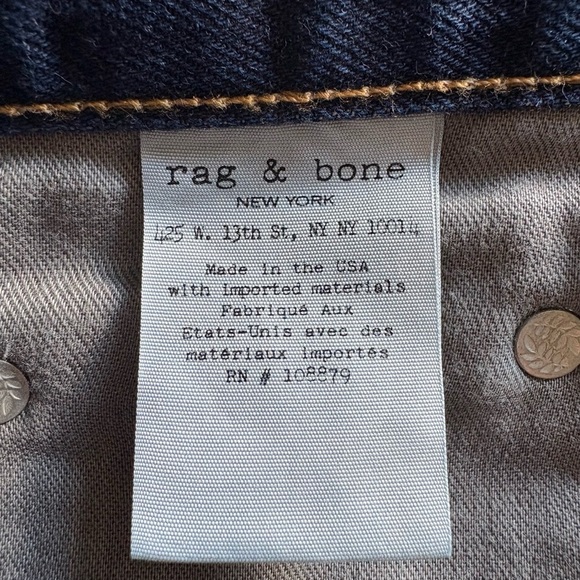 Rag & Bone Dark Blue Jean Distressed Mini Shorts in size 29 - Picture 10 of 11